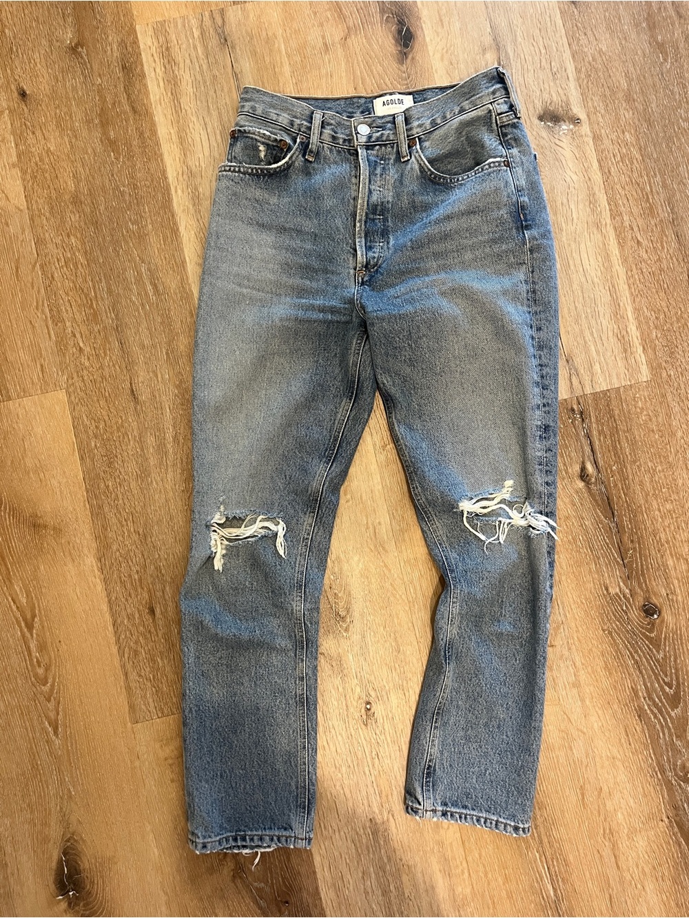 AGOLDE Riley high rise crop, size 25